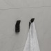 Крючок одинарный Lemark SMOOTH LINE 9712002 для полотенец и халатов, чёрный матовый