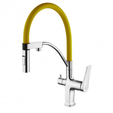Смеситель Lemark Comfort LM3074C-Yellow для кухни с подключением к фильтру с питьевой водой