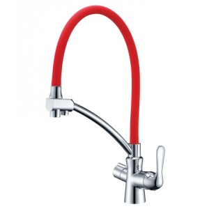 Смеситель для кухни с подключением к фильтру с питьевой водой LEMARK COMFORT – LM3070C-Red